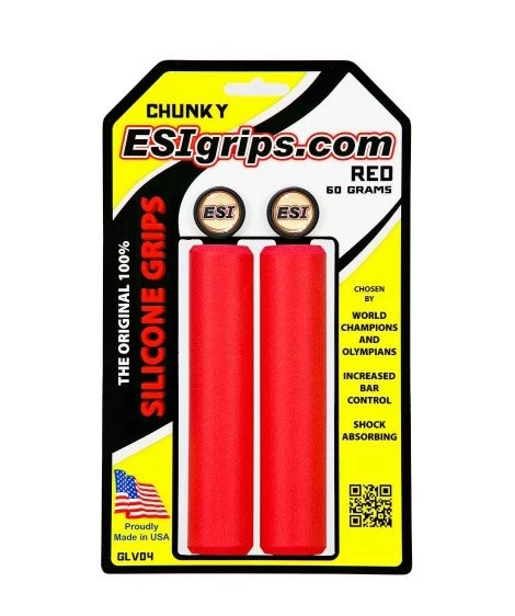 ESI Grips Manopole Chunky 60gr Rosso 3 ESI Grips Manopole Chunky 60gr Rosso