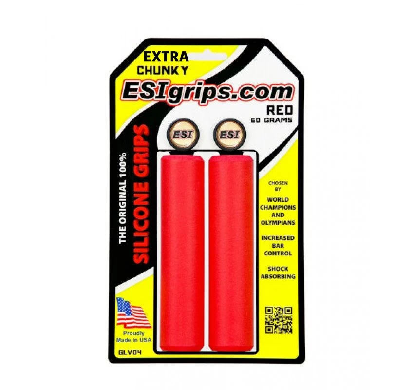 ESI Grips Manopole Extra Chunky 80gr Rosso 3 ESI Grips Manopole Extra Chunky 80gr Rosso