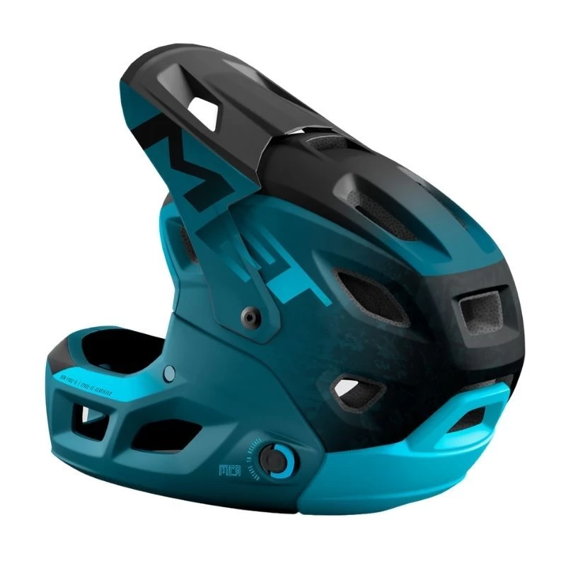 Casco Met Parachute Mcr Mips Blu Petrolio/nero 6 Casco Met Parachute Mcr Mips Blu Petrolio/nero - immagine 4