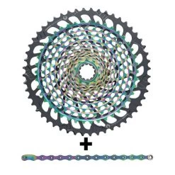 Cassetta Pignoni Sram XX1 Eagle 10-52 + Catena Sram Xx1 Rainbow