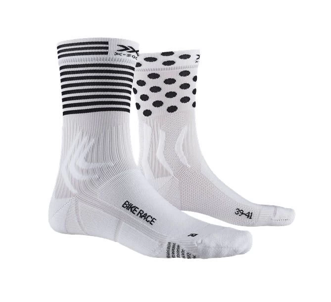 Calzini X-bionic Bike Race 4.0 Bianco/dot-stripe 3 Calzini X-bionic Bike Race 4.0 Bianco/dot-stripe