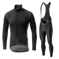 Completo Castelli Giacca Perfetto RoS Blackout Collection + Salopette Entrata