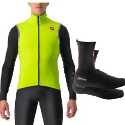 Completo Antipioggia Castelli Gilet + Copriscarpe Perfetto