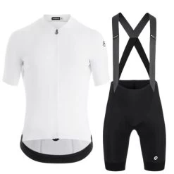 Completo Assos Maglia Mille GT C2 Evo + Salopette Mille GT Bianco/nero
