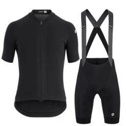 Completo Assos Maglia Mille GT C2 Evo + Salopette Mille GT Nero/nero