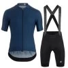 Completo Assos Maglia Mille GT C2 Evo + Salopette Mille GT Stone Blu/nero