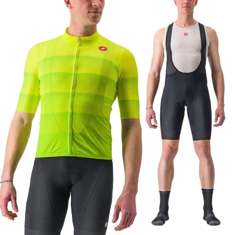 Completo Castelli Maglia Livelli + Salopette Entrata 2 Nero/giallo Fluo 3 Completo Castelli Maglia Livelli + Salopette Entrata 2 Nero/giallo Fluo