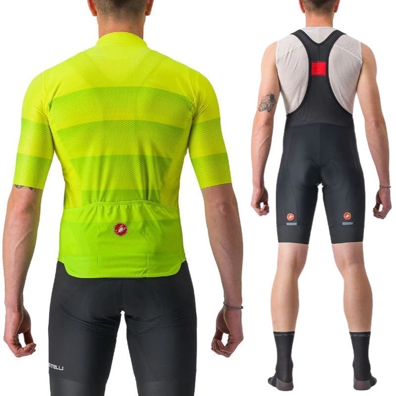 Completo Castelli Maglia Livelli + Salopette Entrata 2 Nero/giallo Fluo 4 Completo Castelli Maglia Livelli + Salopette Entrata 2 Nero/giallo Fluo - immagine 2