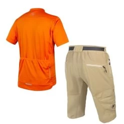 Completo MTB Endura Hummvee Arancione/beige -Negozio Di Attrezzature Per Biciclette completo mtb endura hummvee arancione beige 2