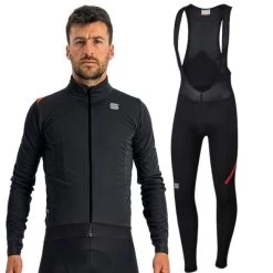 Completo Sportful Giacca Fiandre Pro + Salopette Fiandre No Rain