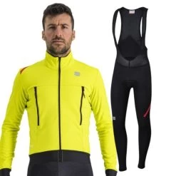 Completo Sportful Giacca Fiandre Warm + Salopette Fiandre No Rain