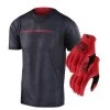 Completo Troy Lee Designs Maglia Skyline+Guanti Air Rosso