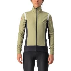Castelli Giacca Alpha Ros2 Light Rosso Corsa Donna Verde Salvia/bianco