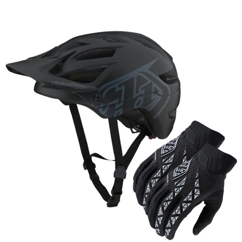 Kit Troy Lee Designs Casco A1 Drone + Guanti Se Pro Nero 3 Kit Troy Lee Designs Casco A1 Drone + Guanti Se Pro Nero