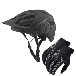 Kit Troy Lee Designs Casco A1 Mips Classic + Guanti Se Pro Nero