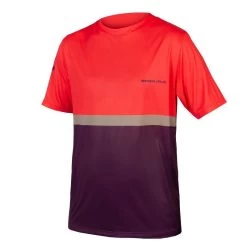 Maglia Endura SingleTrack Core T II Rosso/viola