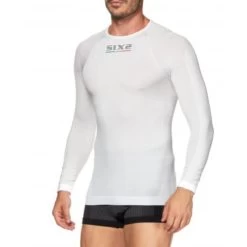 Maglia Intima A Giro Collo Sixs Carbon Bianco -Negozio Di Attrezzature Per Biciclette maglia intima a giro collo sixs carbon bianco 3