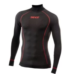 Maglia Intima Collo Alto Lupetto Sixs Blazefit Nero/rosso