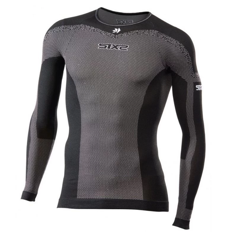 Maglia Intima Manica Lunga Giro Collo Sixs Carbon Nero 3 Maglia Intima Manica Lunga Giro Collo Sixs Carbon Nero