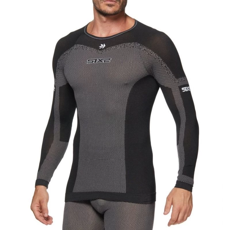 Maglia Intima Manica Lunga Giro Collo Sixs Carbon Nero 5 Maglia Intima Manica Lunga Giro Collo Sixs Carbon Nero - immagine 3