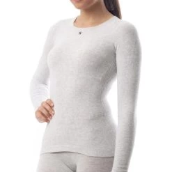 Maglia Intima Manica Lunga Giro Collo Silveskin Stay Warm Grigio -Negozio Di Attrezzature Per Biciclette maglia termica manica lunga giro collo1